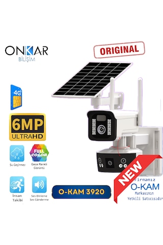 Okam 3920 6mp 2 Kameralı 3 Ekranlı Sim Kart Destekli Güneş Enerji