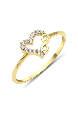 Fiyonk Kuyumculuk 14 Ayar Altın Sonsuz Aşk Yüzüğü 001