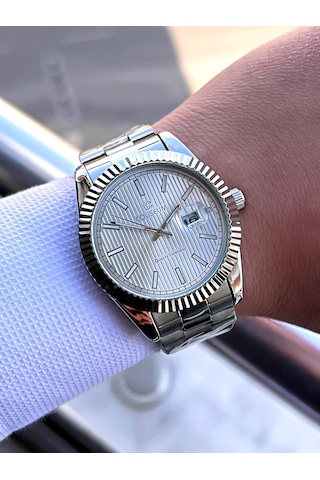 Coliseum Çelik Kordon Takvimli Kadran Kutulu Seri Erkek Kol Saati Ft.aas.ı008