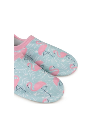 Civil Girls Flamingo Baskılı Tabansız 21-25 Numara Deniz Ayakkabısı - Yeşil Mint