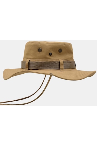 Külah Camel Outdoor Şapka Uv Korumalı Bucket Safari Şapkası - Camel