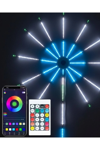Rgb Led Duvar Dekoru Sökülebilir Kollu Işık Sistemi Çok Renkli