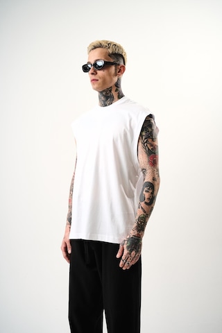 Respire Erkek Basic Tank Top Atlet Beyaz