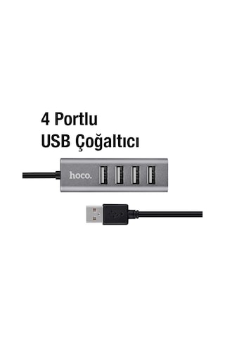 Hoco Hb1 80cm Kablolu 4 Portlu Usb Çoğaltıcı Hub Adaptör
