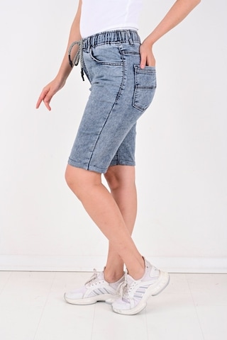 Quıts Kıds Kadın Randum Yıkama Denim Şort Kapri-10041 Byn-10041