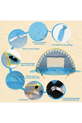 Tongxida Bebek Plaj Çadırı Uv Koruyucu Havuz Bebek Çocuk Pop Ile Sunshelter K7001s-pink Pembe Pembe