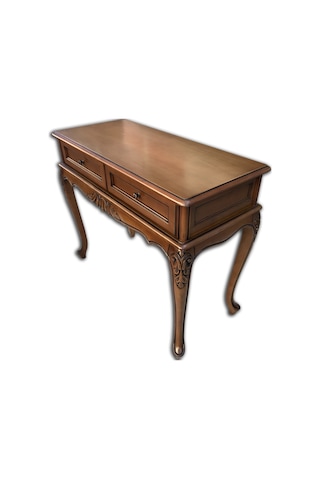 Dresuar ELZEM Çift ÇEKMECE Rustik Lükens Aslan Ayak Kayın Kaplama OYMALI Natüre Ceviz El Yapım Ceviz