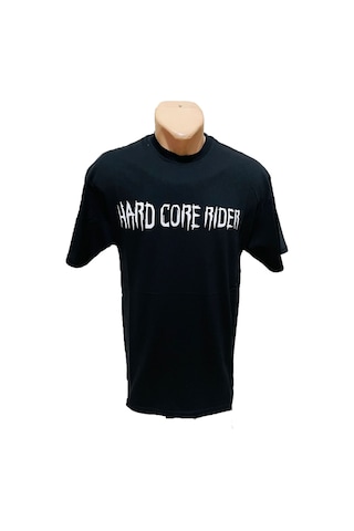 Siyah Hard Core Oversize Erkek Tişört Siyah