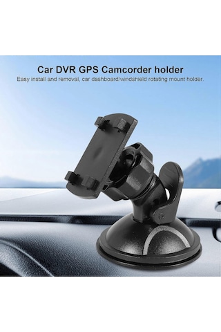 Dashcam İçin Vantuzlu Araç Montaj Aparatı, 6 Adaptör, 360 Derece Döndürülebilir, Dvr Kamera, Video Kamera, Gps, Aksiyon Kameraları İçin