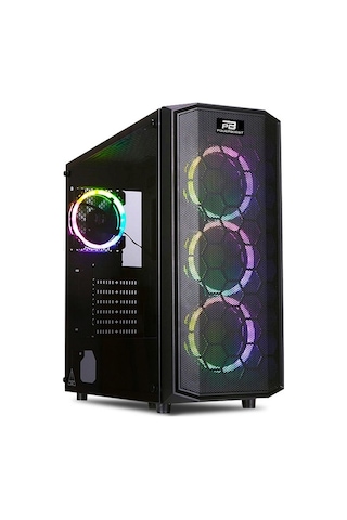 PowerBoost X58RGB Mesh Panel ATX Kasa PSU Yok