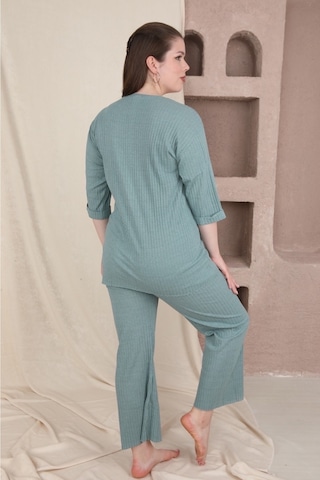 Fames Pijama Mint Büyük Beden Pijama Takım Mint