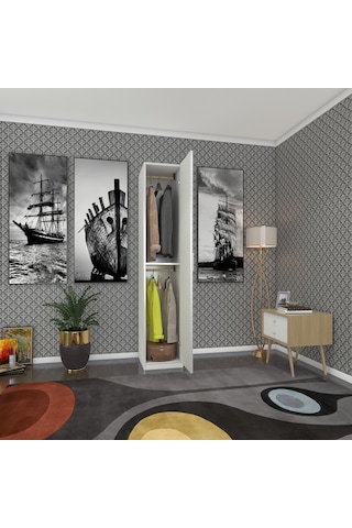 Kenzlife Gardırop 1 Kapılı Öğrenci Dolabı Tek Kapı Günebakan Byz 180 35 42 Byz Gardolap Dolap Ofis