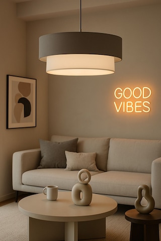 Pasta Sarkıt Avize Antrasit Gri