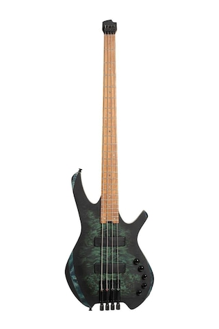 Cort Space4sdg Headless 4 Telli Bas Gitar - Star Dust Green Profesyonel Space Serisi Hafif Gövde, Özel Köprü Sistemi, Aktif Eq Ve Göz Alıcı Kristal Bitiş