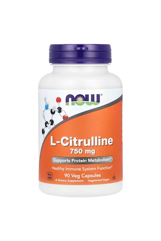 Now Foods L-citrulline 750 Mg Nitric Oxide Protein Metabolism Amino Acid 90 Veg Caps Aromasız