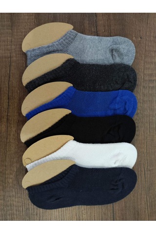 Çocuk 6 Çift Kısa Snekers Çorap Burun Dikişsiz Çok Renkli
