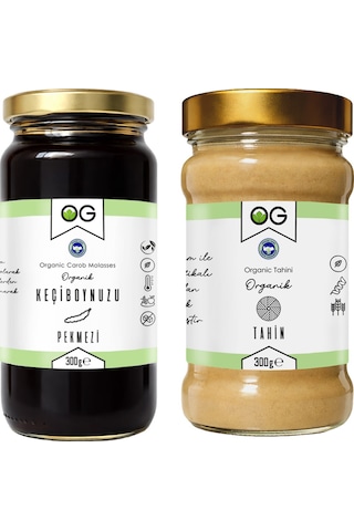 OG natural Organik Keçiboynuzu Pekmezi 300 G + Organik Tahin 300 G OG natural Organik Keçiboynuzu Pekmezi 300 G + Organik Tahin 300 G