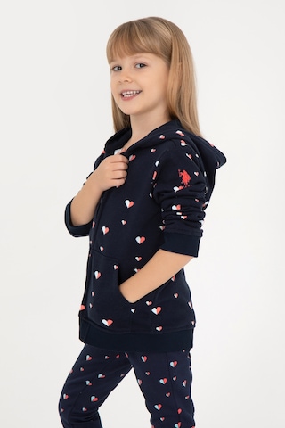 U.S. Polo Assn. Kız Çocuk Lacivert Kapüşonlu Sweatshirt 50298198-VR033