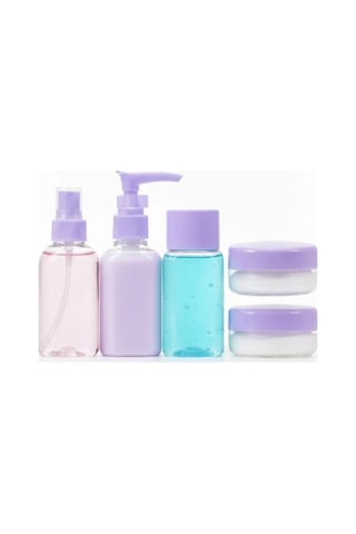 5 Parça Seyahat Banyo Seti 30 Ml Şeffaf Taşınabilir Şişe Seti