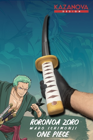 Kazanova Design Zoro Wado Ichimonji Katlanabilir Katana Figür 98 Cm One Piece Anime Cosplay