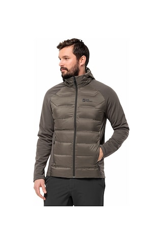 Jack Wolfskin Tasman Down Hybrid M Erkek Outdoor Montu 700 Dolgu Kaz Tüyü 1711411-5719 Kahverengi