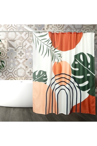 Duş Perdesi Su Geçirmez Kumaş Boho Banyo Perdeleri Ev Banyo Perdeleri Kancalı Aksesuarlar-b Diğer