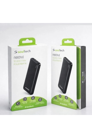 Soultech Needle 10.000 Mah Hızlı Şarj Powerbank Çift Usb Çıkışlı Taşınabilir Şarj Cihazı Çok Renkli 04539076
