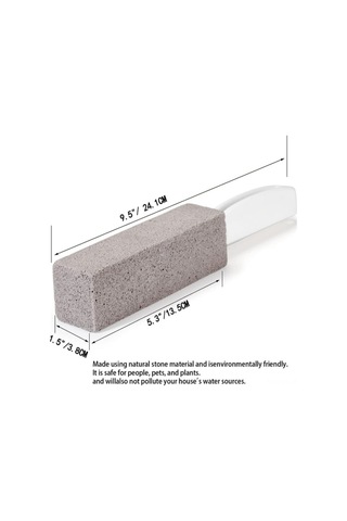 Xiyyadms 2'li Paket Uzun Saplı Pamuk Taşı Tuvalet Fırçası - Sert Su Çemberi, Kalsiyum Birikimi Ve Pas Temizleyici - Tuvalet, Banyo, Mutfak Lavabo İçin Uygun Gri Gri