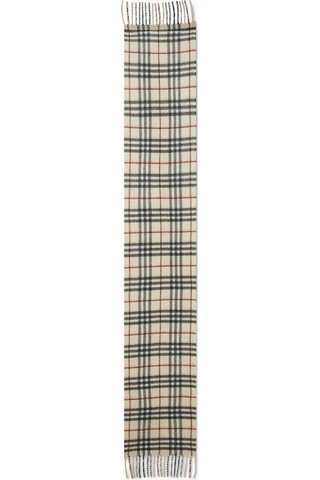 Burberry Kaşmir Kareli Eşarp, Arşivsel Desen & Saf Kaşmir Lacivert