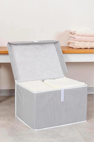 Tr Çok Amaçlı Düzenleyici Kapaklı Sandık Tipi Kutu Hurç Organizer 40x30x26