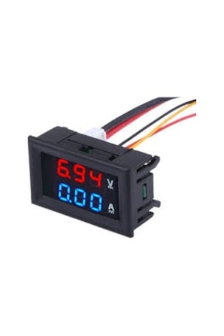0-100v Dc 10a Dijital Voltmetre Ampermetre Kırımızı / Mavi