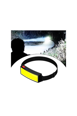 Dolıty Dış Mekan Usb Şarj Edilebilir Cob Led Şerit Far Siyah