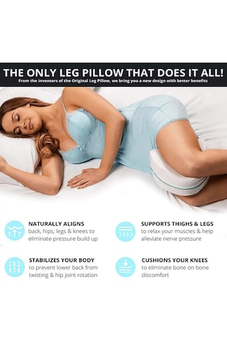 Visco Yastık Ortopedik Bacak Arası Yastığı Destekli Ortopedik Vis