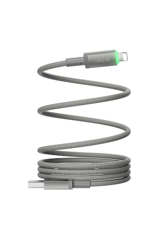 Wiwu Wi-c081 Maglink Serisi Işıklı Magnetik Usb-a To Lightning Işıklı Data Ve Şarj Kablosu 1m Gri