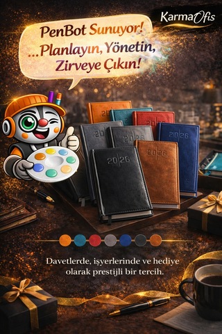 Turuncu Premium Deri Görünümlü Ajanda 14x20 Cm 7 Renk Seçenekli Sert Kapak Yönetici Planlayıcı Turuncu