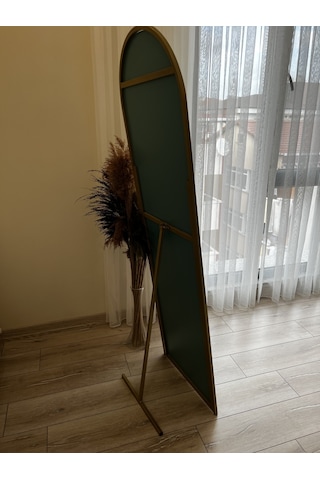 Gold Oval Ayaklı Boy Aynası 50x160 Altın