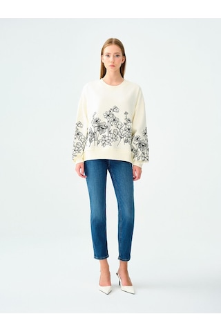 LOFT Regular Fit Kadın Sweatshirt Lf2037524 Q1.v1 Ekru