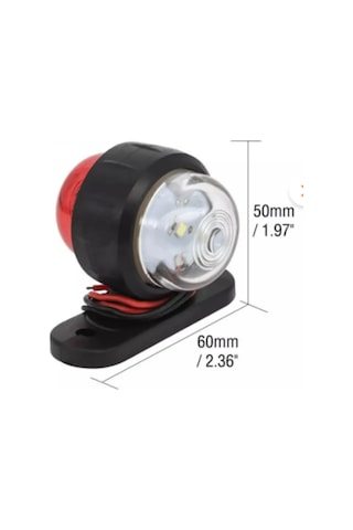 Mini Takoz Köşe Aydınlatma Led Lamba Küçük 12 V-24 V 8 Adet Kırmızı - Beyaz