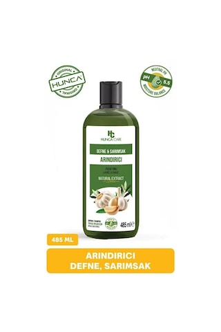 Hunca Care Defne Ve Sarımsaklı Şampuan Saç Dökülmesine Karşı Yardımcı 485 Ml Tüm Saçlar