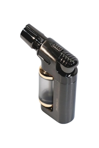 Parmida Tek Torch Pürmüz Gunmetal Masa Tipi Metal Puro Çakmağı - Tr9250