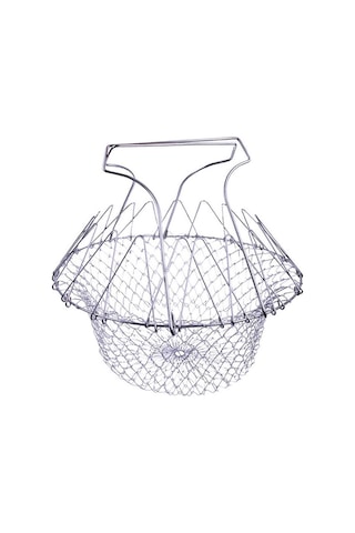 Yaozixa Mavi Çelik Katlanabilir Fritöz Sepeti Çift Fonksiyonlu Mutfak Gereci, 125g, Özel Opp Paketleme İle Diğer