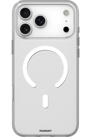 Apple Uyumlu iPhone 17 Pro Max Kılıf M-safe Şarj Özellikli Youngkit Clear Serisi Kapak Şeffaf Şeffaf