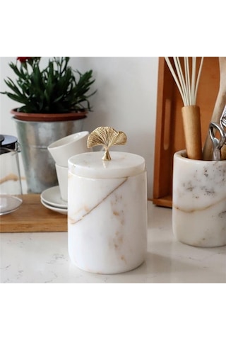 Akayev Mermer Beyaz Ginkgo Baharatlık