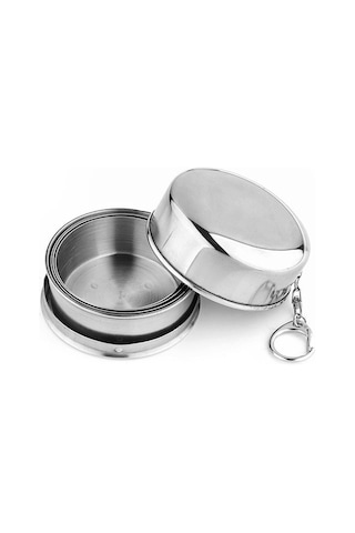 Paslanmaz Çelik Kamp Katlanır Bardak Seyahat Açık Kamp Yürüyüş Kupa Taşınabilir Katlanabilir Bardak L 250 Ml Çok Renkli