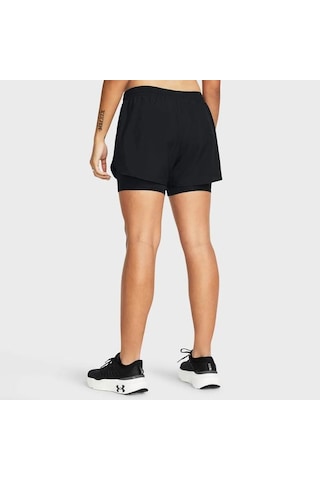 Under Armour Fly By 2 In 1 Kadın Siyah Polo Yaka Tişört