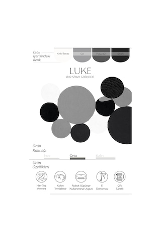 Cool Halı Luke 849 Siyah Beyaz Oval Halı Paspas Bohem Örgü Hasır Kilim Mutfak Balkon Banyo Halısı