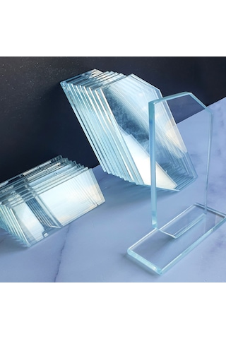 Decorita Plaket | Kristal Cam Plaket|Şekil-3|Baskısız|10'lu Takım