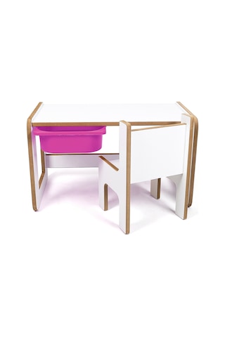 Çocuk Oyun, Aktivite Ve Etkinlik Masası, Beyaz-lila, 18mm Mdf Beyaz