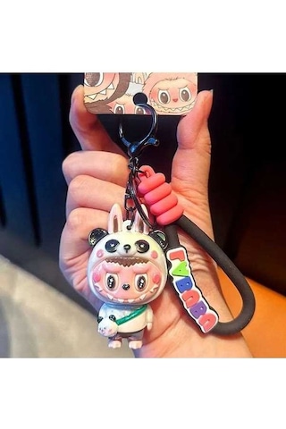 Novahub Yeni Karikatür Hasır Şapka, Labubu Kumaş, Küçük Koyun Anahtarlık, Sevimli Kadın İçin Dekorasyon Anahtar Zinciri