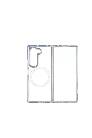Teknomoda Samsung Galaxy Z Fold 7 Kılıf Magsafe Wireless Kablosuz Şarj Uyumlu Manyetik Şeffaf Kapak Şeffaf